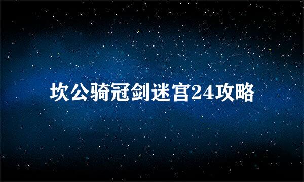 坎公骑冠剑迷宫24攻略