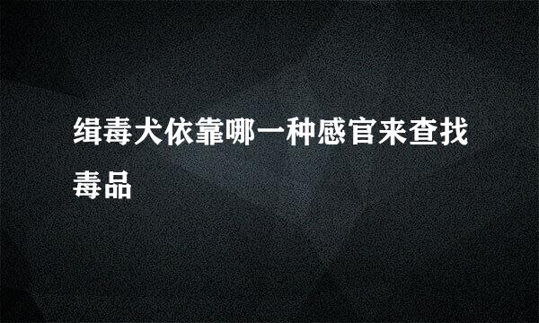缉毒犬依靠哪一种感官来查找毒品
