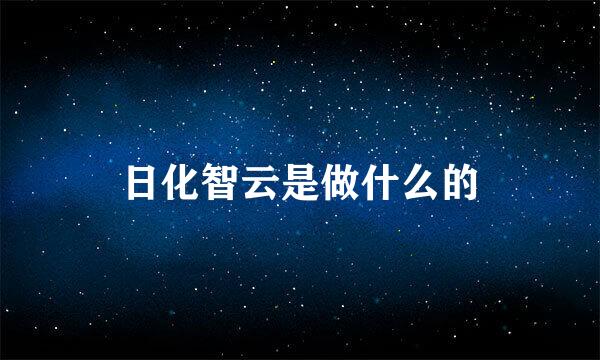 日化智云是做什么的