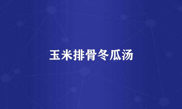 玉米排骨冬瓜汤