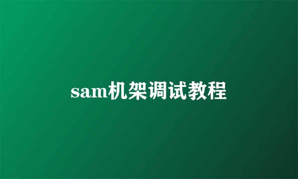 sam机架调试教程