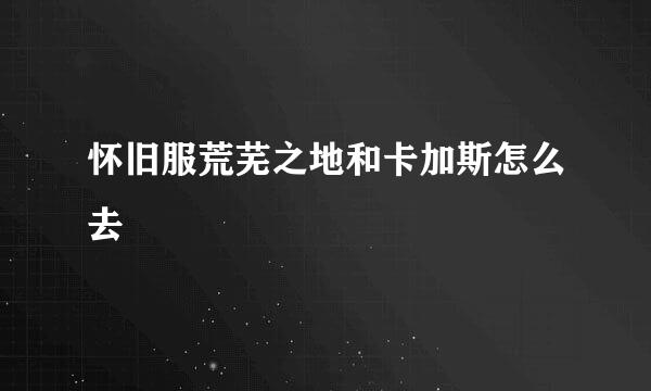 怀旧服荒芜之地和卡加斯怎么去