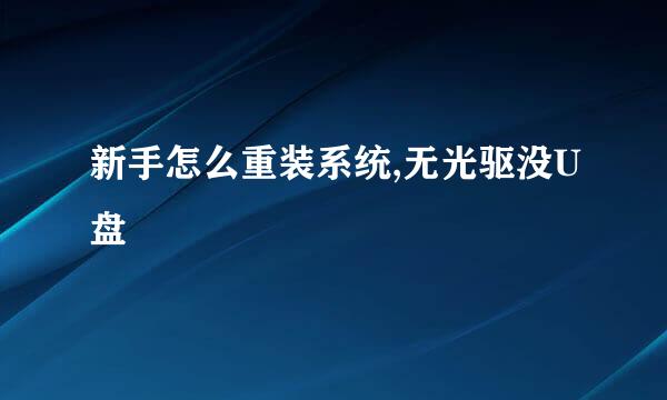 新手怎么重装系统,无光驱没U盘