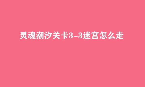 灵魂潮汐关卡3-3迷宫怎么走