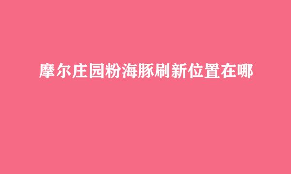 摩尔庄园粉海豚刷新位置在哪