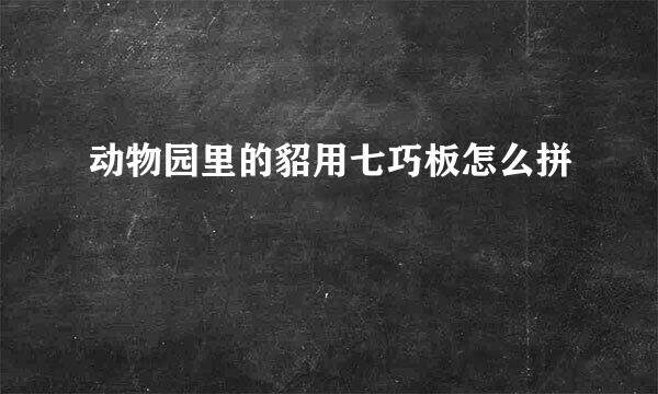 动物园里的貂用七巧板怎么拼