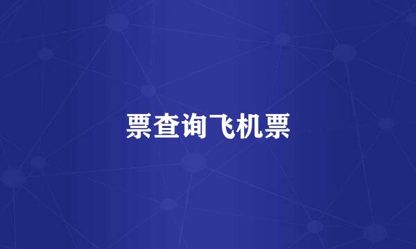 票查询飞机票