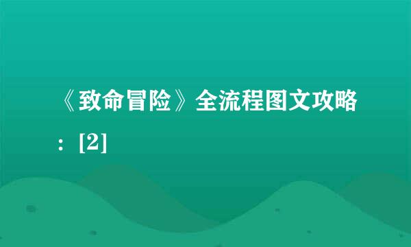 《致命冒险》全流程图文攻略：[2]