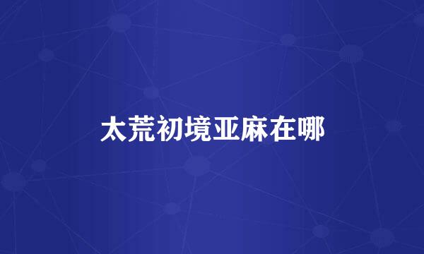 太荒初境亚麻在哪
