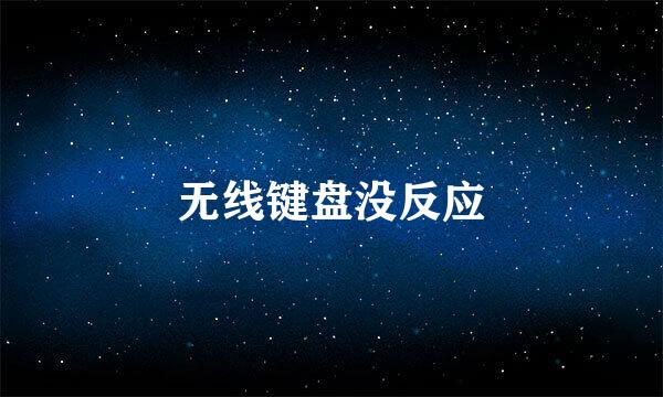 无线键盘没反应
