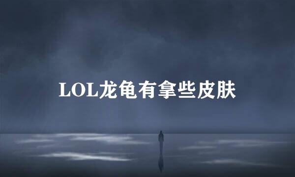 LOL龙龟有拿些皮肤