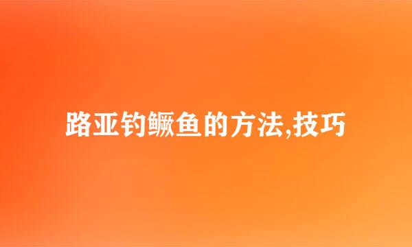 路亚钓鳜鱼的方法,技巧