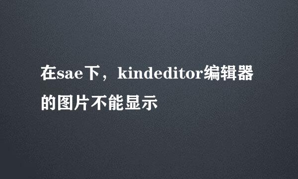 在sae下，kindeditor编辑器的图片不能显示