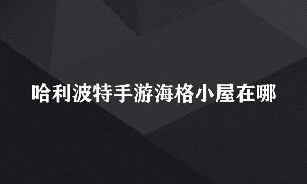 哈利波特手游海格小屋在哪
