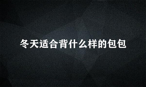 冬天适合背什么样的包包