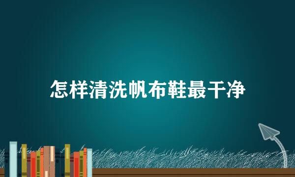 怎样清洗帆布鞋最干净