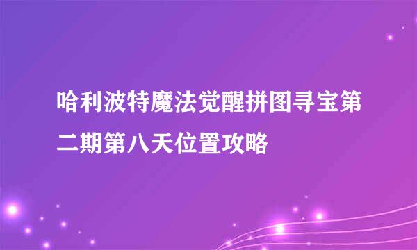 哈利波特魔法觉醒拼图寻宝第二期第八天位置攻略