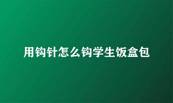 用钩针怎么钩学生饭盒包