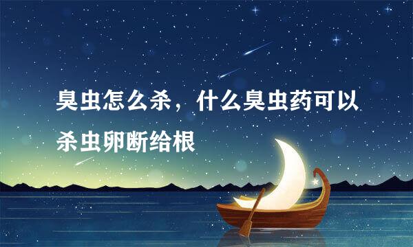 臭虫怎么杀，什么臭虫药可以杀虫卵断给根