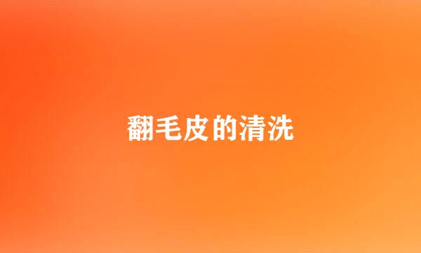 翻毛皮的清洗