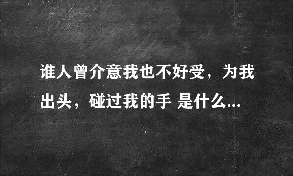 谁人曾介意我也不好受，为我出头，碰过我的手 是什么歌的歌词