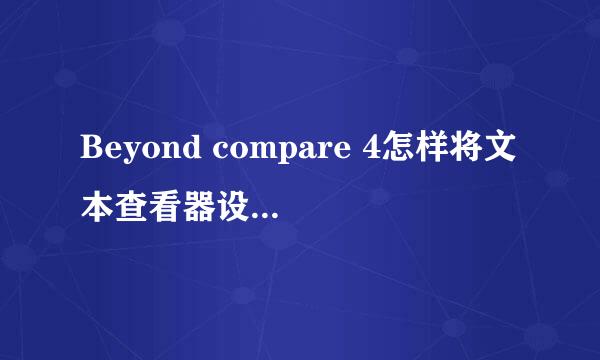 Beyond compare 4怎样将文本查看器设为utf8编码