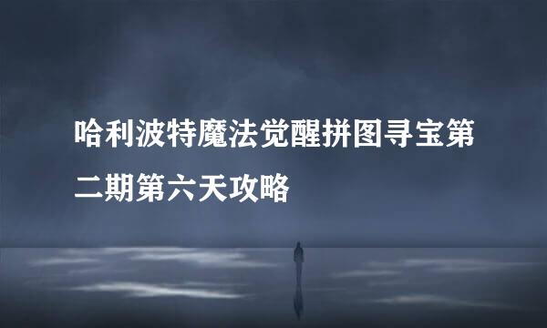 哈利波特魔法觉醒拼图寻宝第二期第六天攻略