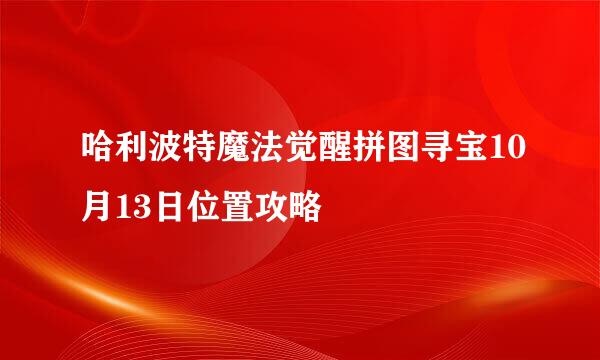 哈利波特魔法觉醒拼图寻宝10月13日位置攻略