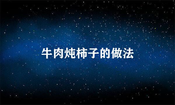 牛肉炖柿子的做法