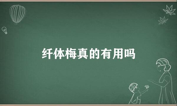 纤体梅真的有用吗